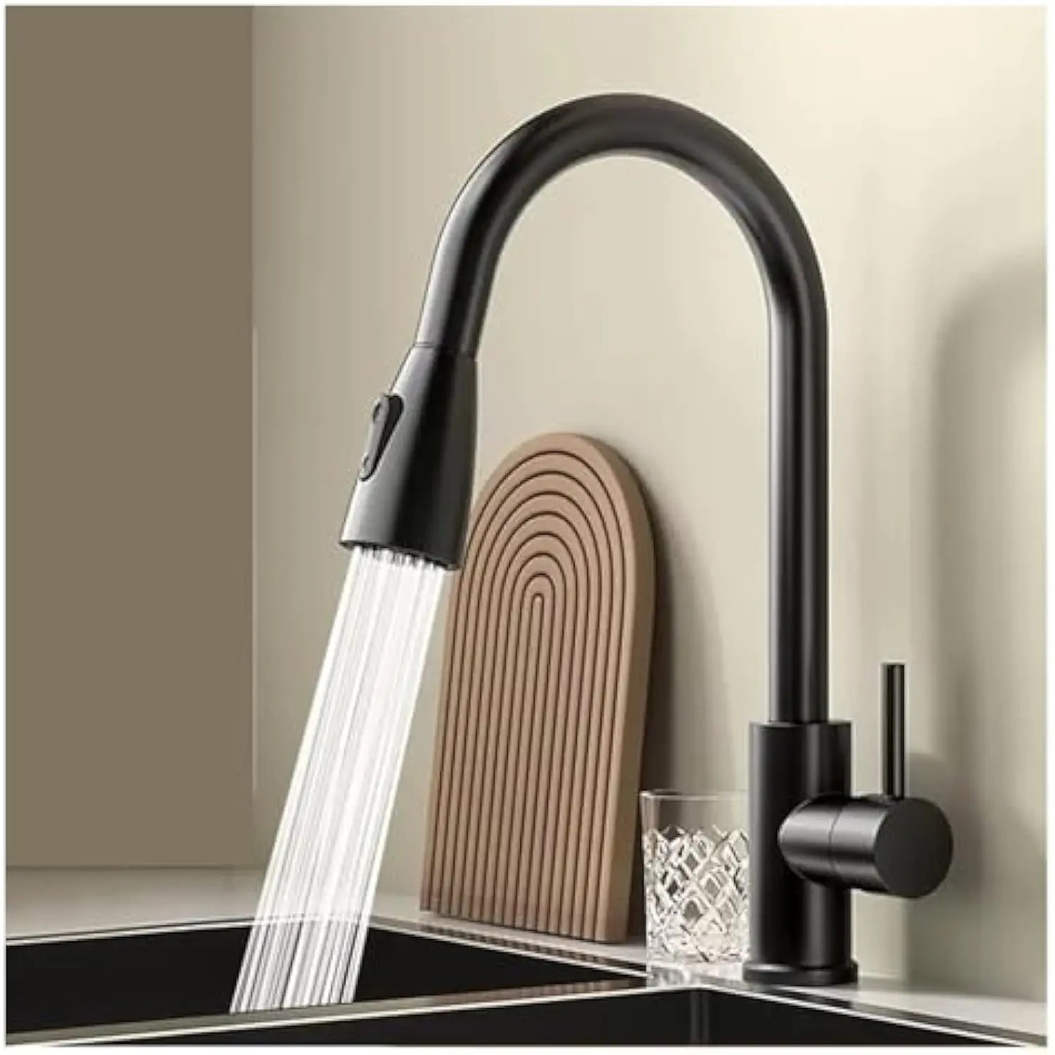 Kitchen Pull-Out Sink Full Copper Household Hot and Cold Two-In-One Rotating Faucet (Black)
Kitchen Pull-Out Sink Full Copper Household Hot and Cold Two-In-One Rotating Faucet (Black)