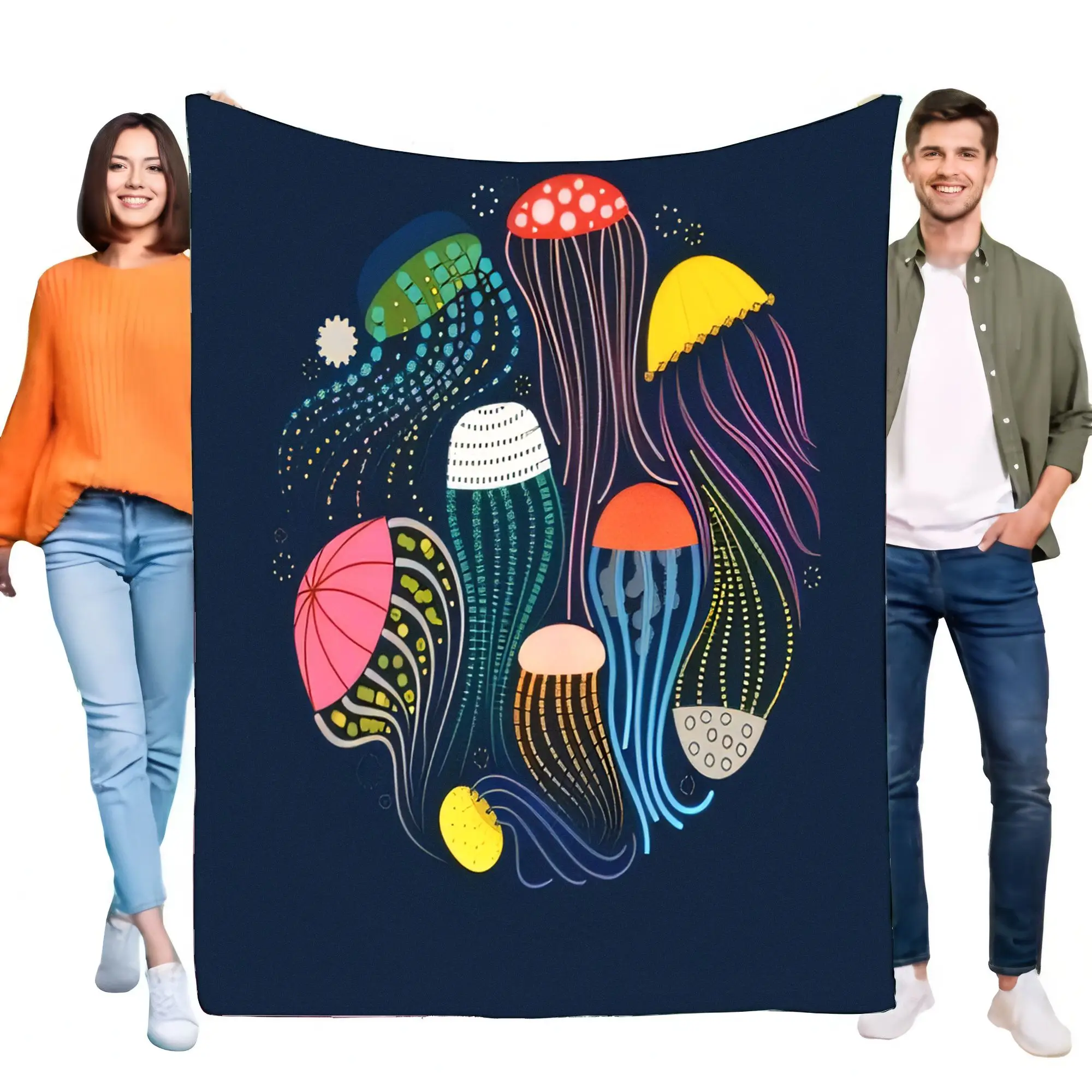 Jellyfish Pattern Blanket Soft Cozy Throw for Bed Sofa, Lightweight Easy Care Fabric, Perfect for Home Decor, Unique Gift for Bi
Jellyfish Pattern Blanket Soft Cozy Throw for Bed Sofa, Lightweight Easy Care Fabric, Perfect for Home Decor, Unique Gift for Bi
