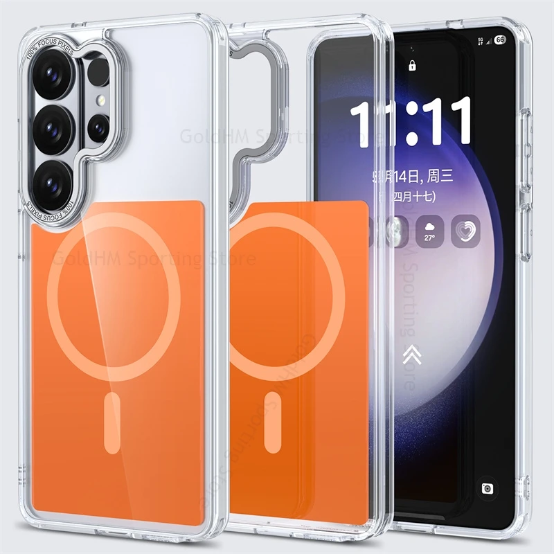 Wireless Charging Acrylic Transparent For Magsafe Case For Samsung S26 Ultra S25 FE S24 S23 Plus Funda Shockproof Magnetic Cover
Wireless Charging Acrylic Transparent For Magsafe Case For Samsung S26 Ultra S25 FE S24 S23 Plus Funda Shockproof Magnetic Cover