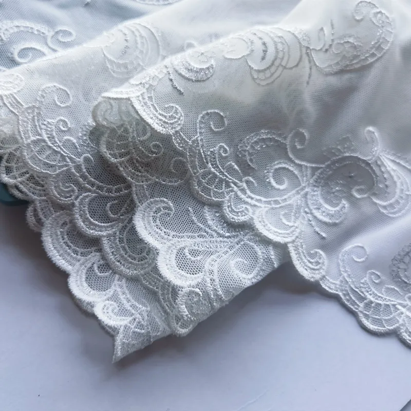 15meters White Mesh Embroidery Lace Trim Lingerie Sewing Craft DIY Apparel Fabric Lace Wedding Sleeve 20cm Wide
15meters White Mesh Embroidery Lace Trim Lingerie Sewing Craft DIY Apparel Fabric Lace Wedding Sleeve 20cm Wide