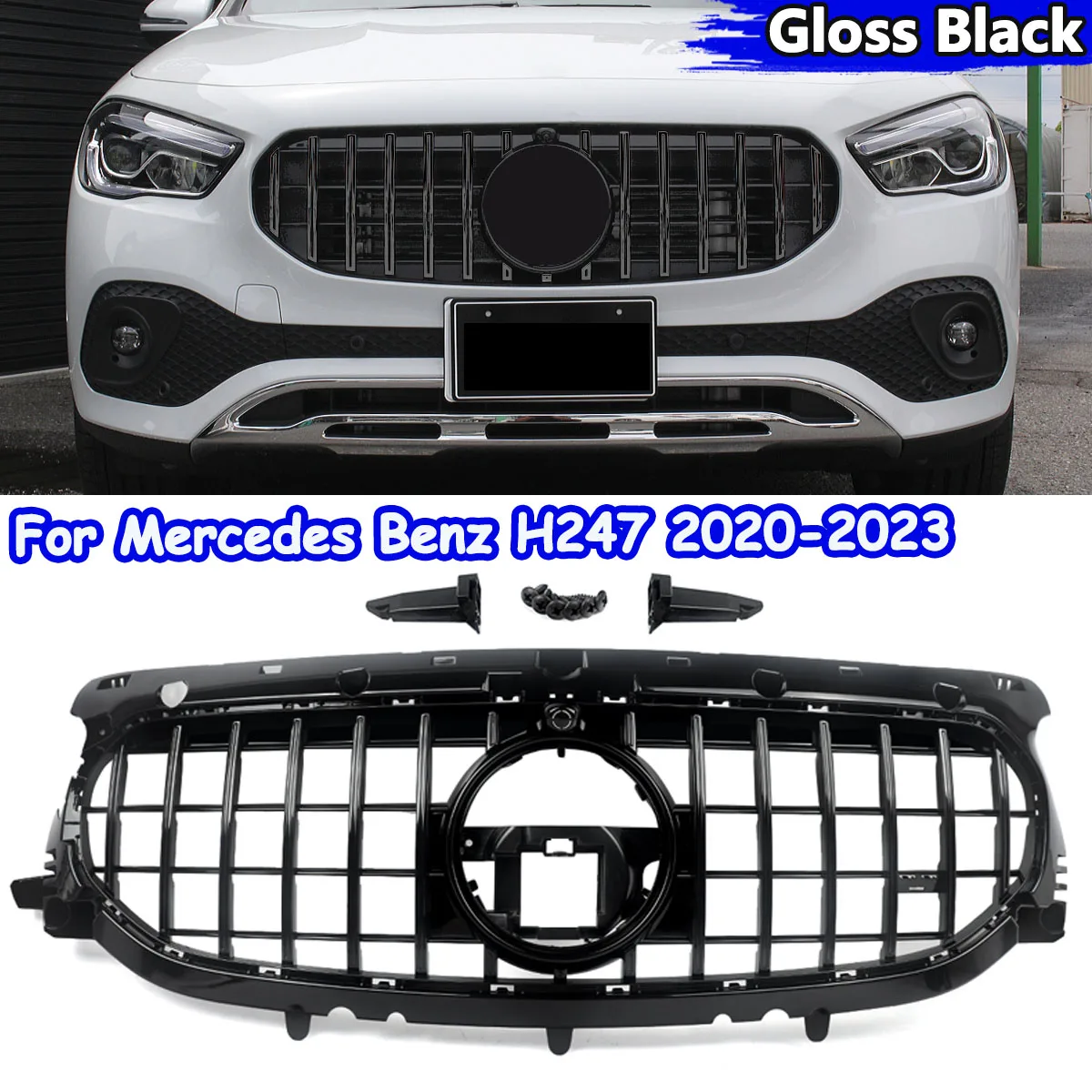 GT Front Kidney Grille For Benz H247 GLA-Class GLA200 GLA250 2020-23 Gloss Black
GT Front Kidney Grille For Benz H247 GLA-Class GLA200 GLA250 2020-23 Gloss Black