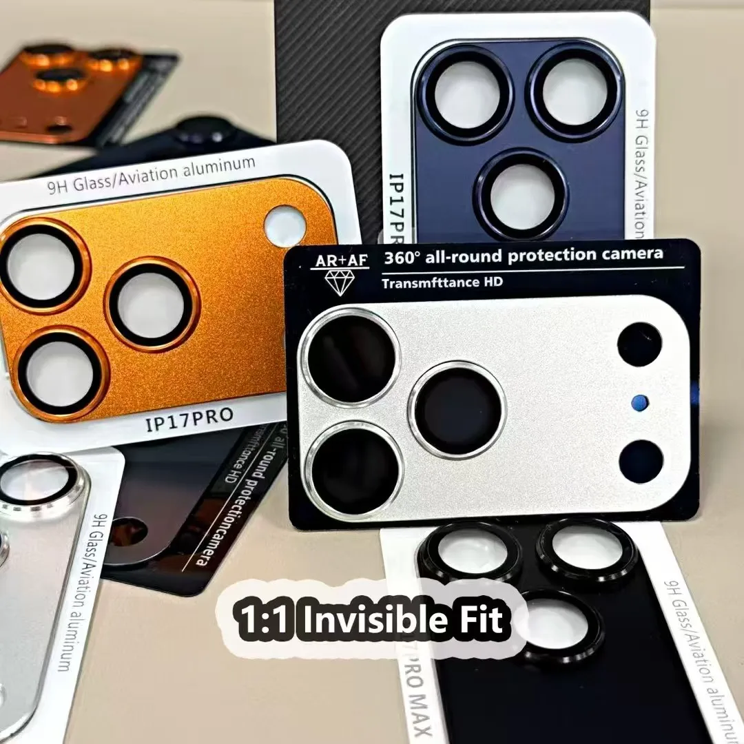Protective Film for IPhone 17 Pro Max/iPhone 17 Pro/17 Air Full Coverage Ultra-Thin Camera Lens Protector Metal Frame
Protective Film for IPhone 17 Pro Max/iPhone 17 Pro/17 Air Full Coverage Ultra-Thin Camera Lens Protector Metal Frame