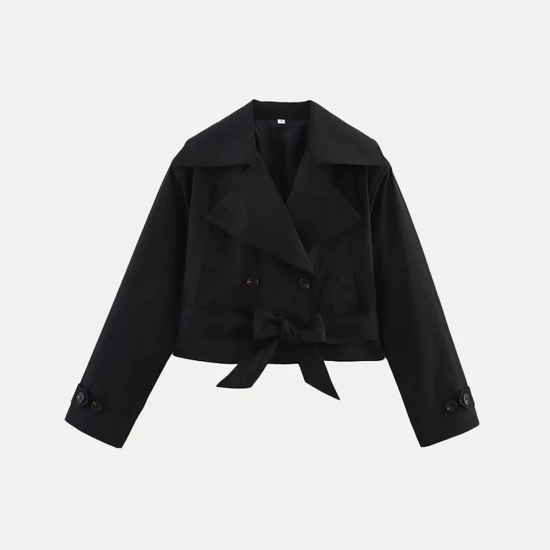 2025 Summer New Women's ort Sle Belted Long Sve Coat Jaet Versatile Simple Design Polyester Fiber 00% Windbreaker
2025 Summer New Women's ort Sle Belted Long Sve Coat Jaet Versatile Simple Design Polyester Fiber 00% Windbreaker
