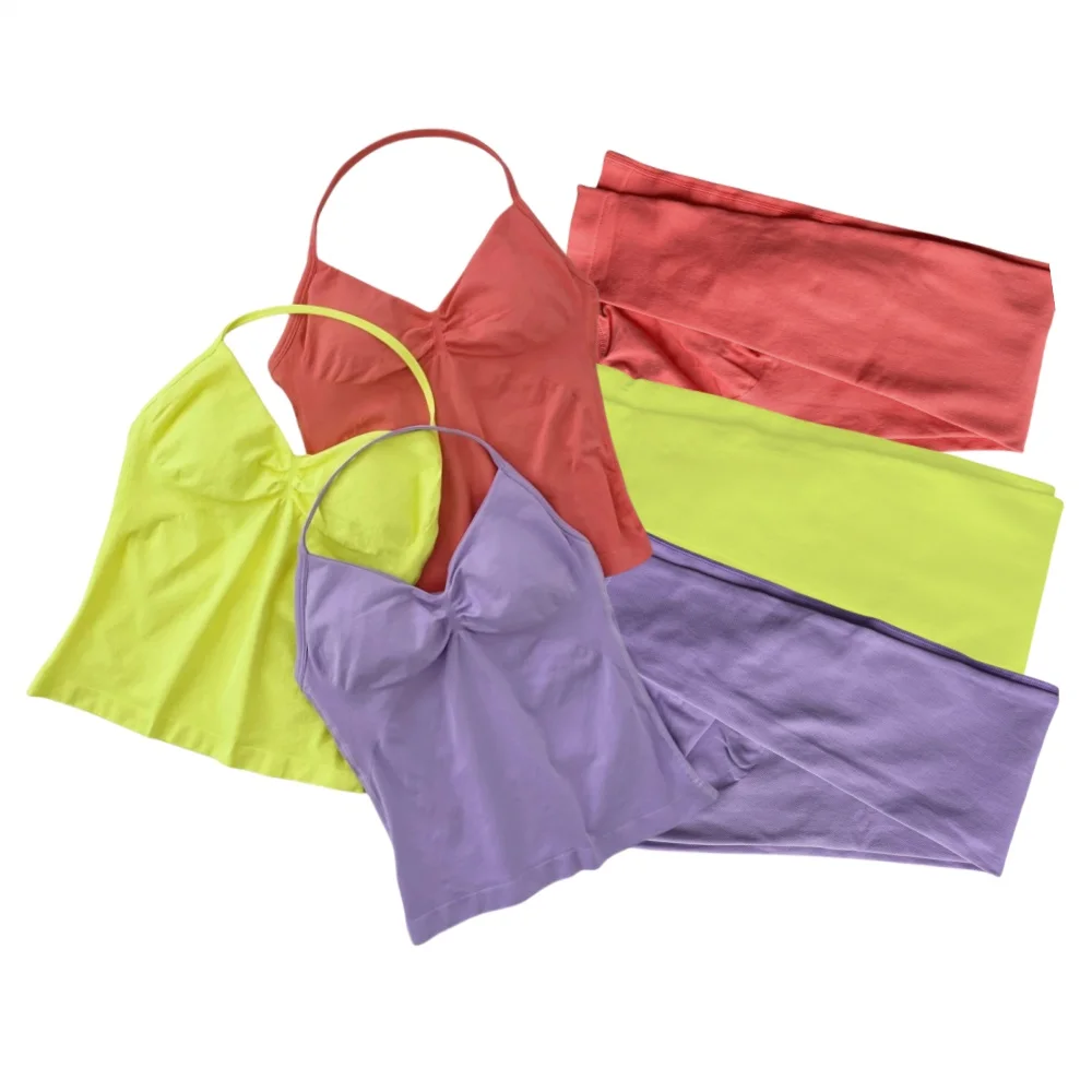 2 Pieces Yoga Set Women's Strappy Vest&Leggings Seamless High Quality Resistance Workout Fitness Running Cycling Pants Vest Set
2 Pieces Yoga Set Women's Strappy Vest&Leggings Seamless High Quality Resistance Workout Fitness Running Cycling Pants Vest Set