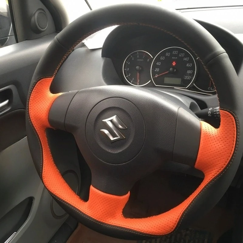Чехол на руль автомобиля из износостойкой оранжево-черной кожи ручной работы для Suzuki SX4, Alto, Old Swift, Opel Agila
Чехол на руль автомобиля из износостойкой оранжево-черной кожи ручной работы для Suzuki SX4, Alto, Old Swift, Opel Agila