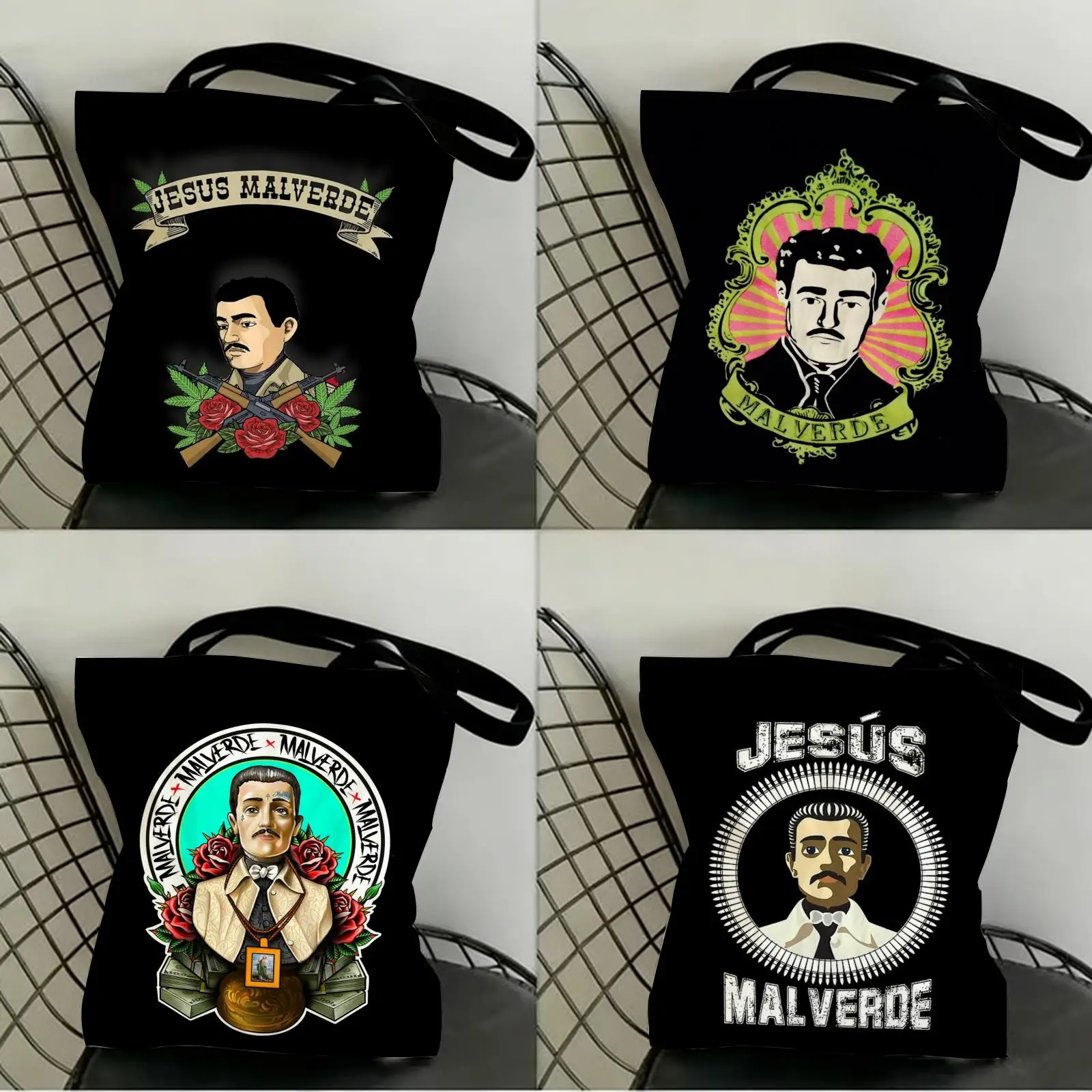 J-Jesus Malverde Storage Bags Canvas Double-Sided Print Fashion Shoulder Tote Shopping Bag Gift Eco Handbags
J-Jesus Malverde Storage Bags Canvas Double-Sided Print Fashion Shoulder Tote Shopping Bag Gift Eco Handbags
