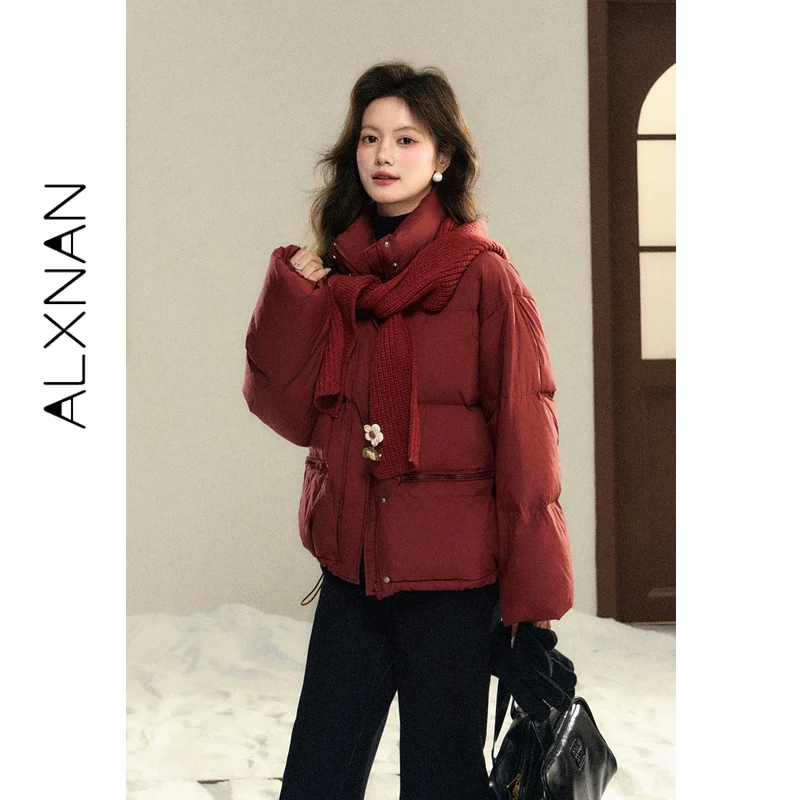 ALXNAN Women Winter Down Jacket 90% White Duck Down Short Puffer Coat Warm Lightweight Padded Outerwear Red Parka L601122
ALXNAN Women Winter Down Jacket 90% White Duck Down Short Puffer Coat Warm Lightweight Padded Outerwear Red Parka L601122