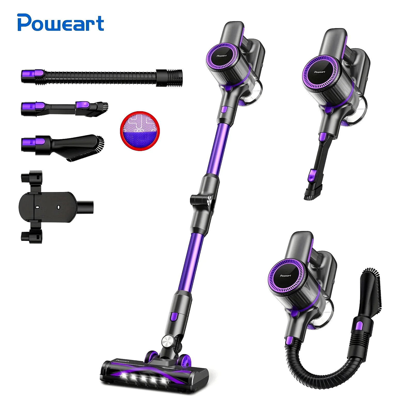 POWEART N700 Cordless Vacuum Cleaner 30Kpa Powerful 8-in-1 Stick Vacuum 180° Foldable Wand Lightweight Handheld of Home Cleaners
POWEART N700 Cordless Vacuum Cleaner 30Kpa Powerful 8-in-1 Stick Vacuum 180° Foldable Wand Lightweight Handheld of Home Cleaners