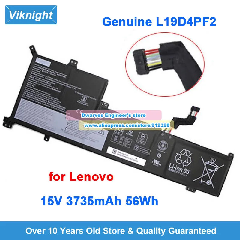 Оригинальный аккумулятор L19D4PF2 15 В 3735 мАч 56 Втч для ноутбука Lenovo 5B10W89835, литий-ионный аккумулятор
Оригинальный аккумулятор L19D4PF2 15 В 3735 мАч 56 Втч для ноутбука Lenovo 5B10W89835, литий-ионный аккумулятор