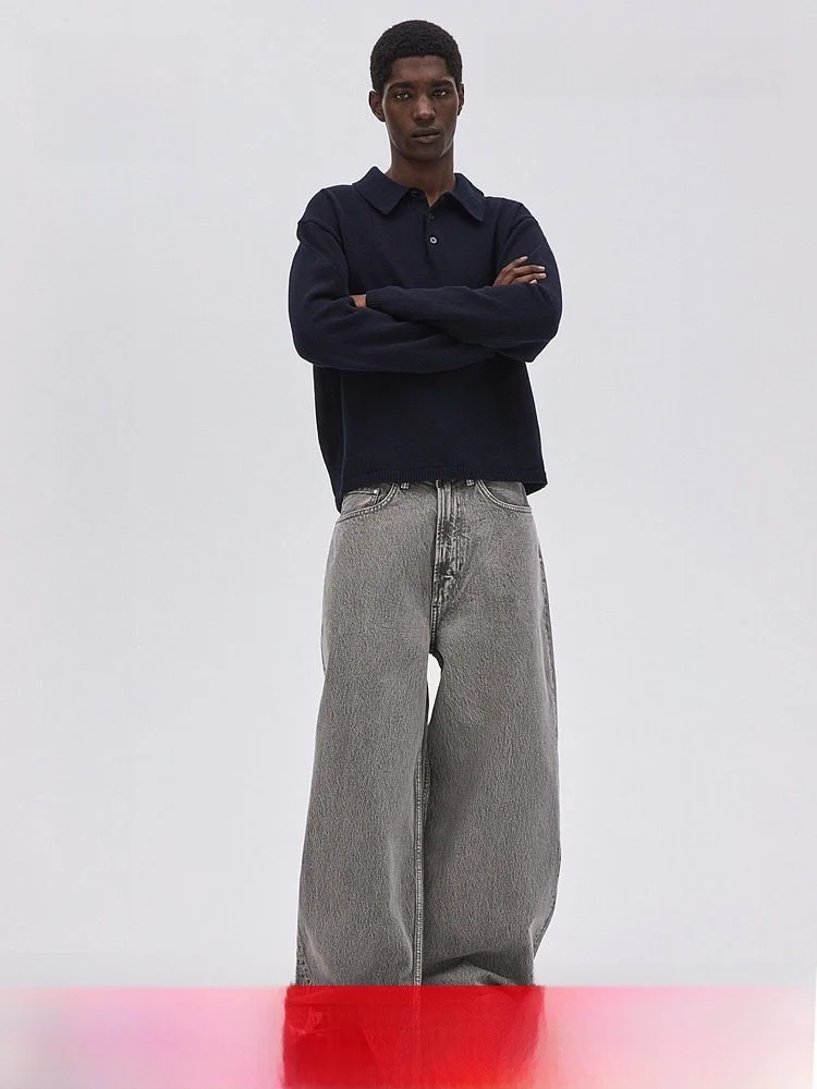 H&M Men's Loose Fit Jeans Summer Fashionable American Style Casual Long Trousers Outgoing Trendy Knife Pants
H&M Men's Loose Fit Jeans Summer Fashionable American Style Casual Long Trousers Outgoing Trendy Knife Pants