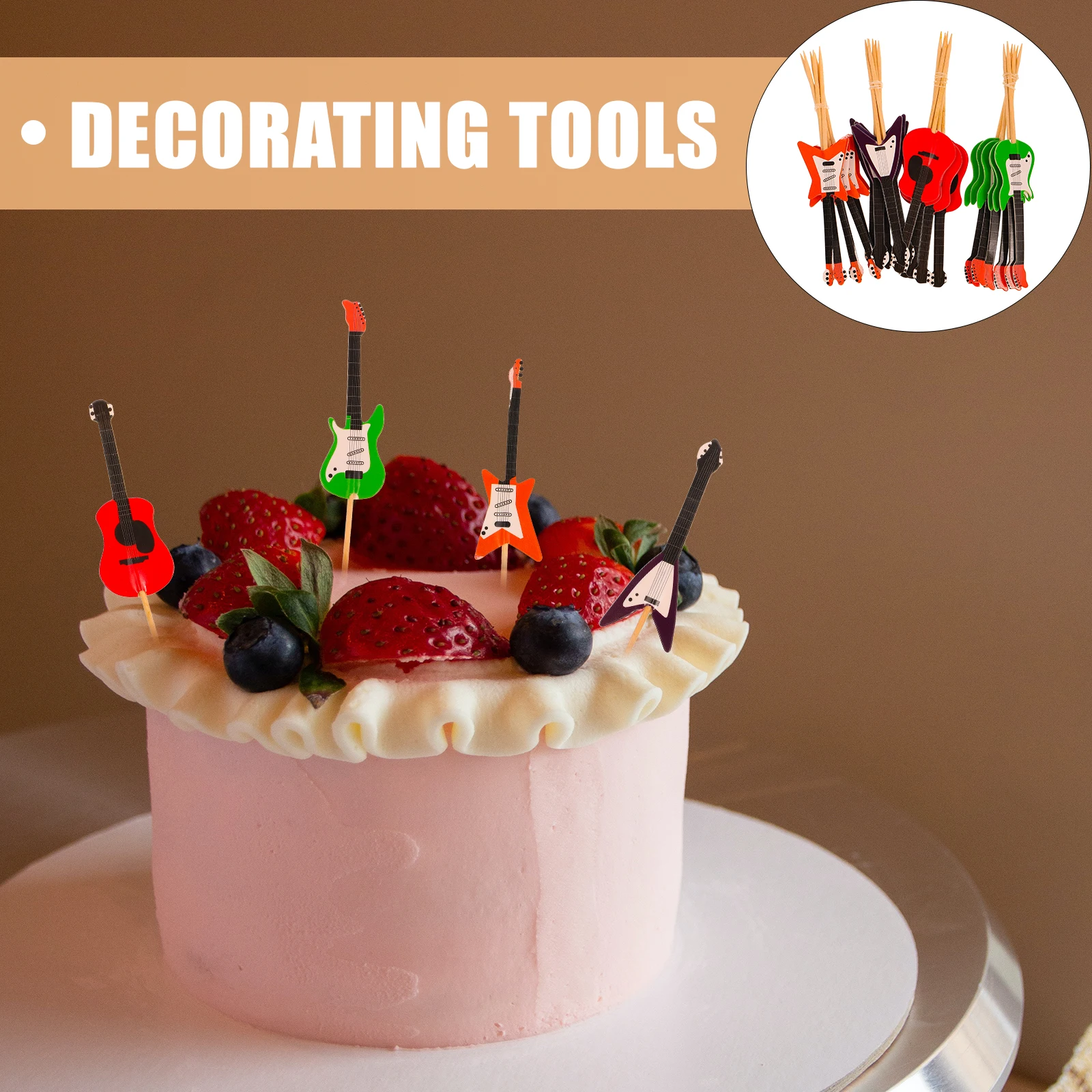 24Pcs Guitar Cupcake Toppers Sparkling Music Theme Cake Decorations for Beach Holiday Dance Party Dessert Decorating Supplies
24Pcs Guitar Cupcake Toppers Sparkling Music Theme Cake Decorations for Beach Holiday Dance Party Dessert Decorating Supplies