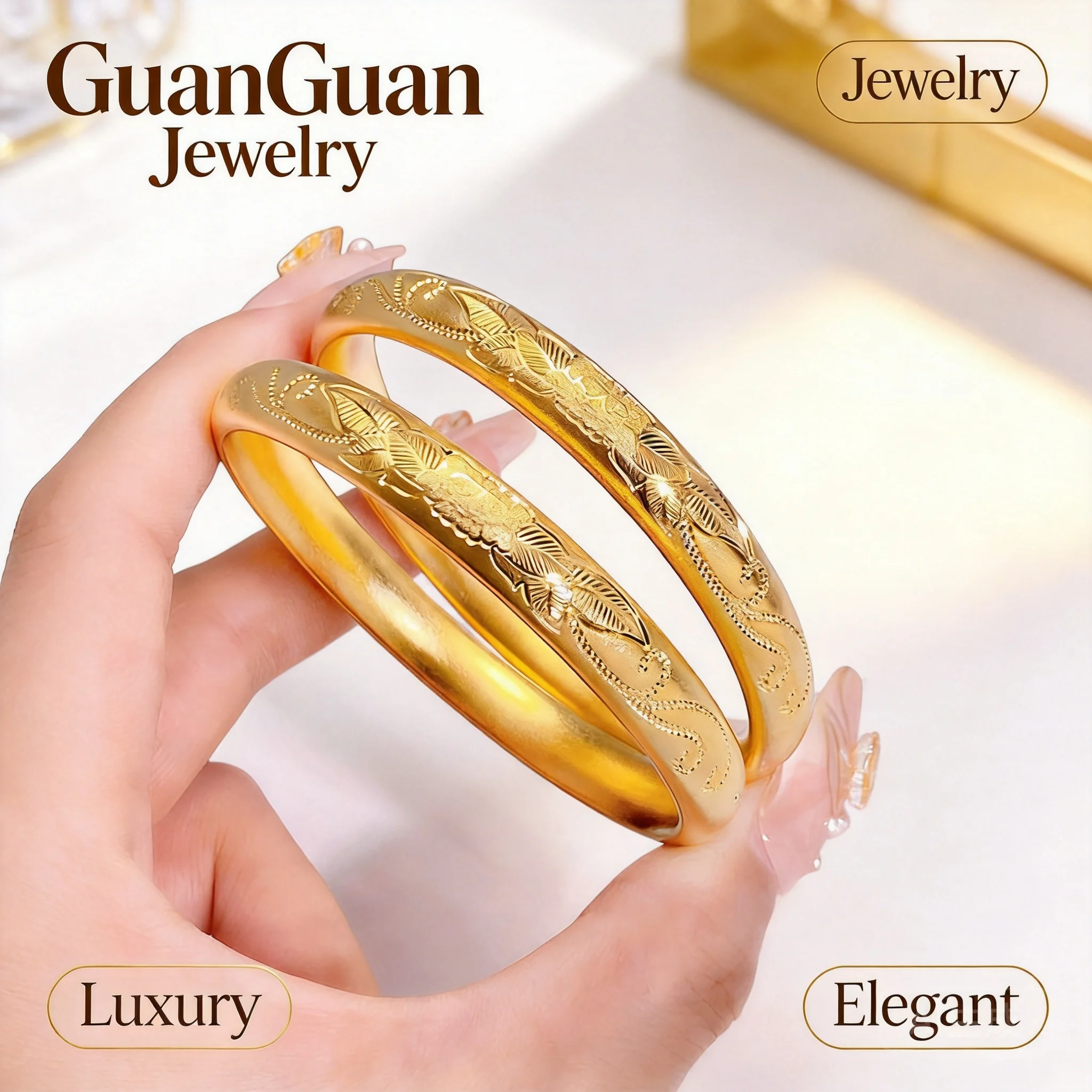 2026 Chinese Style Sand Gold Bangle For Women Exquisitely Carved Peony Light Luxury Tarnish Resistant Daily Party Jewelry Gift
2026 Chinese Style Sand Gold Bangle For Women Exquisitely Carved Peony Light Luxury Tarnish Resistant Daily Party Jewelry Gift