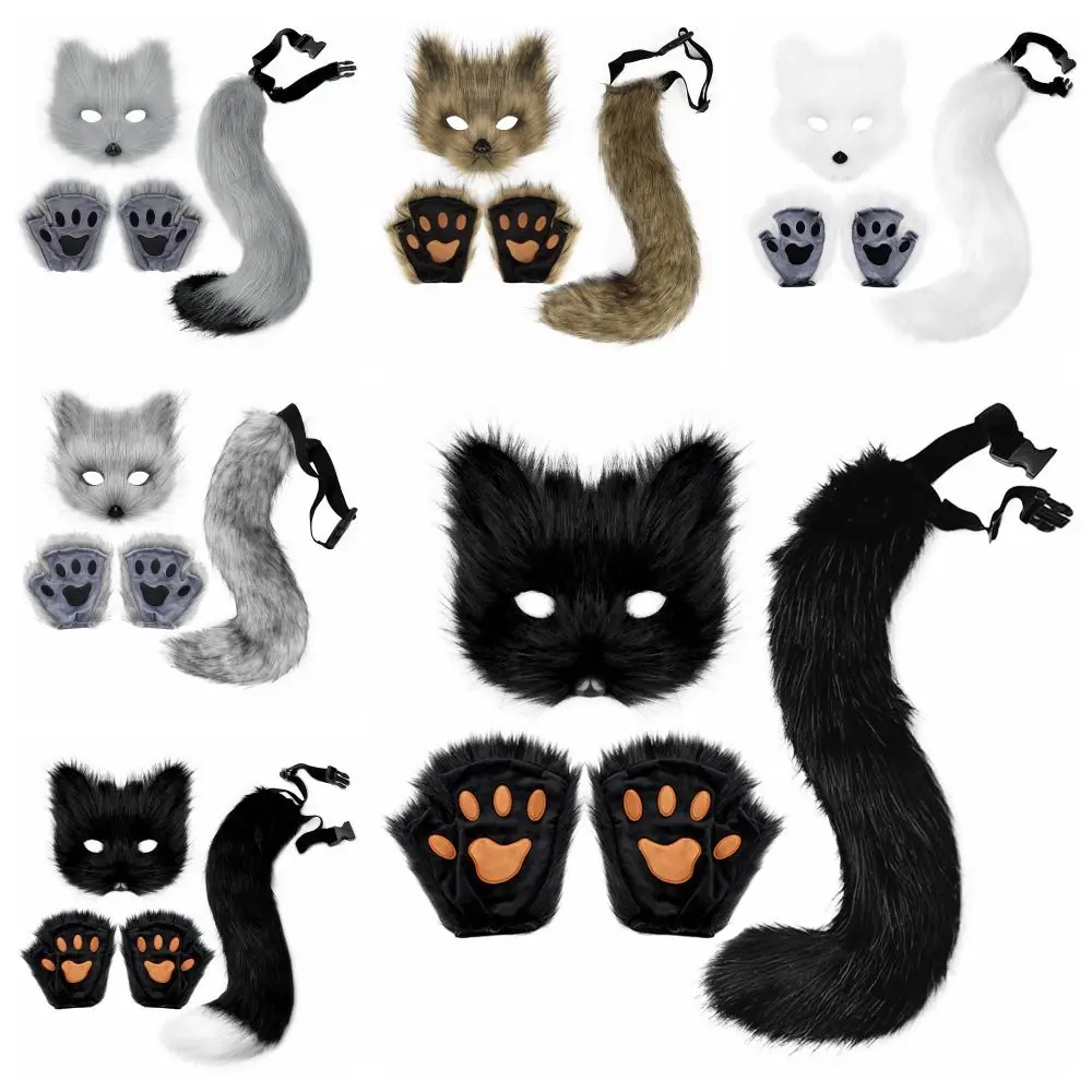 1set Plush Halloween Cosplay Accessories Mask Claw Halloween Animal Cosplay Props with Buckle Adjustable Animal Cosplay Props
1set Plush Halloween Cosplay Accessories Mask Claw Halloween Animal Cosplay Props with Buckle Adjustable Animal Cosplay Props