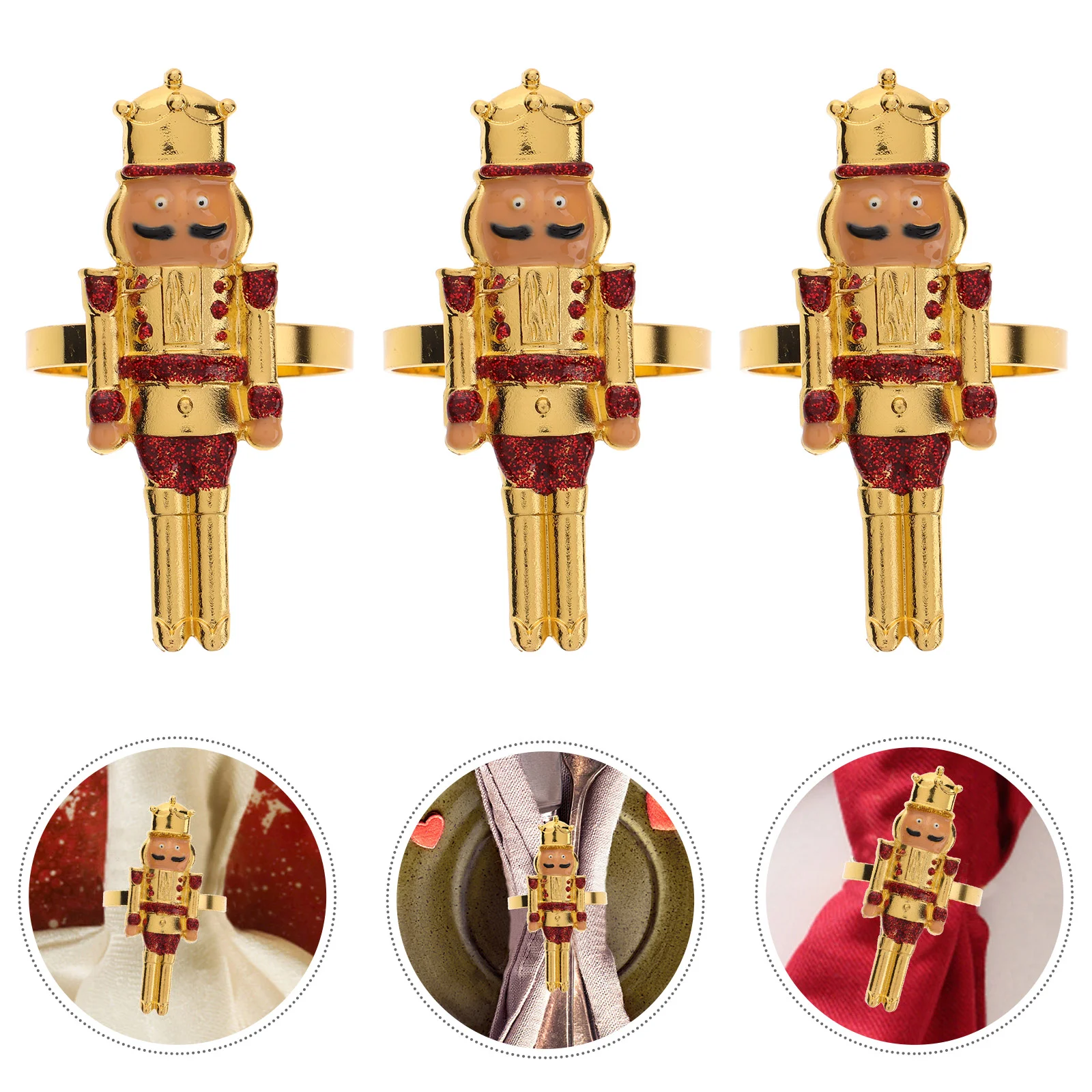4 Pcs Holiday Serviette Buckle Napkin Ring Holder Nutcracker Christmas Red Shaped
4 Pcs Holiday Serviette Buckle Napkin Ring Holder Nutcracker Christmas Red Shaped