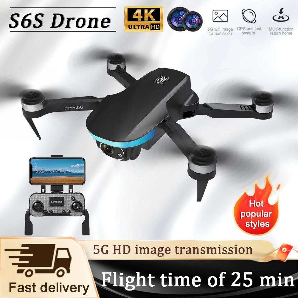 S6S/S4S Mini Drone GPS Profesional 4K Dual Aerial Photography Camer 5G WIFI FPV Brushless power Folding Quadcopter RC Drones toy
S6S/S4S Mini Drone GPS Profesional 4K Dual Aerial Photography Camer 5G WIFI FPV Brushless power Folding Quadcopter RC Drones toy