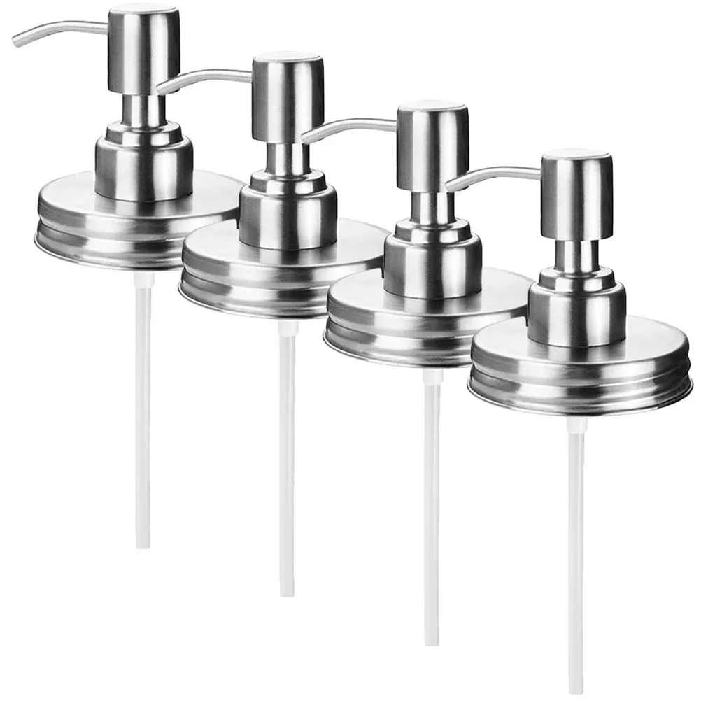 4Pcs Mason Jar Pump Lid Soap Dispenser Replacement for Lotion Shampoo Hand Soap Bottles Rust Free Stainless Steel Efficient
4Pcs Mason Jar Pump Lid Soap Dispenser Replacement for Lotion Shampoo Hand Soap Bottles Rust Free Stainless Steel Efficient