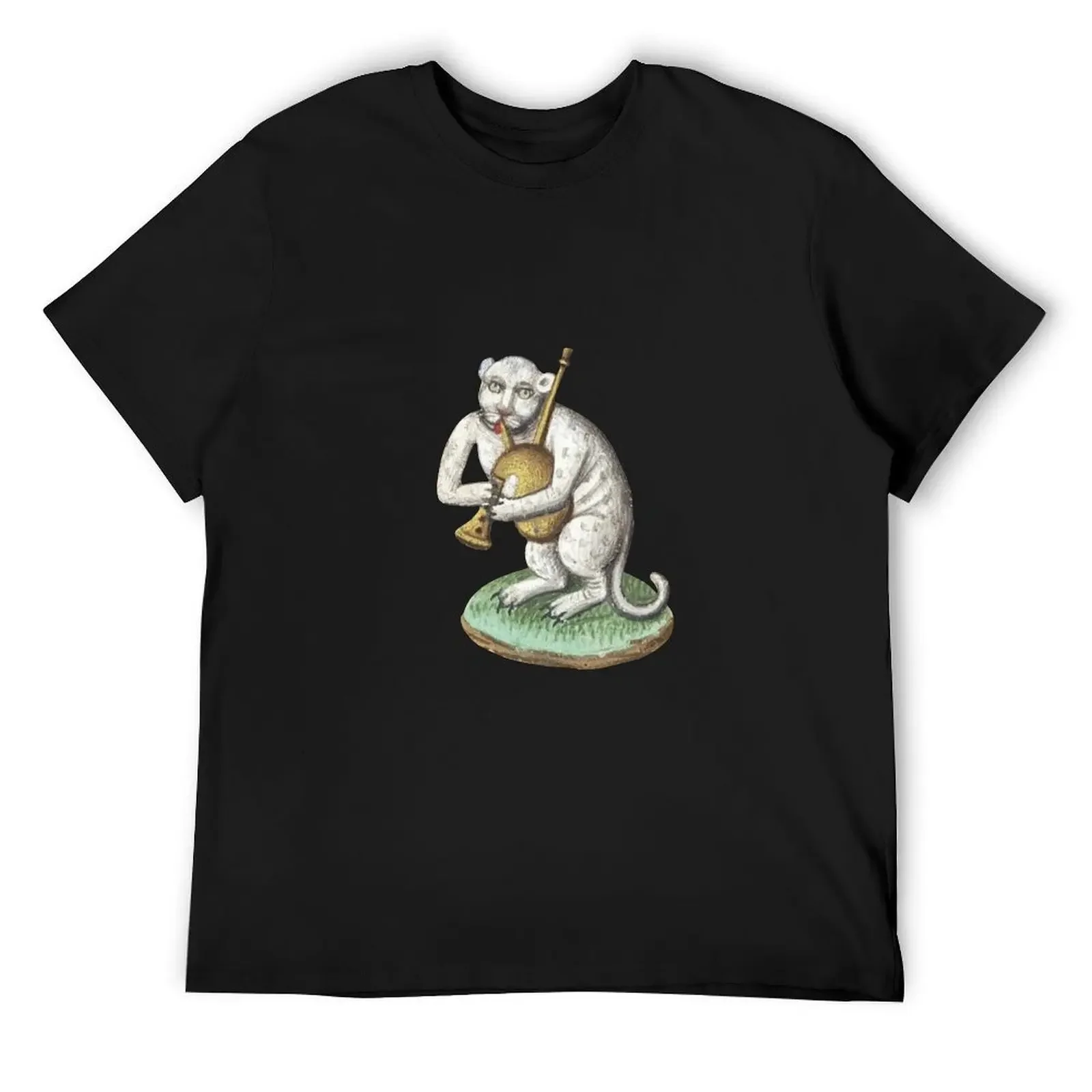 Medieval white cat leopard animal creature Playing Music - Middle Ages Art T-Shirt summer top clothes shirts men graphic
Medieval white cat leopard animal creature Playing Music - Middle Ages Art T-Shirt summer top clothes shirts men graphic