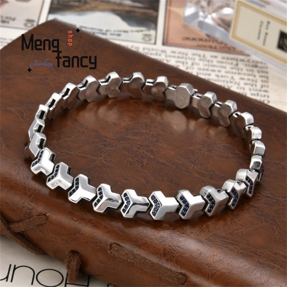 New Hip-hop High-end Retro And Niche Design Couple's Bracelet Ex Fashionquisite Jewelry Elegant Best Selling Handicraft Simple 
New Hip-hop High-end Retro And Niche Design Couple's Bracelet Ex Fashionquisite Jewelry Elegant Best Selling Handicraft Simple