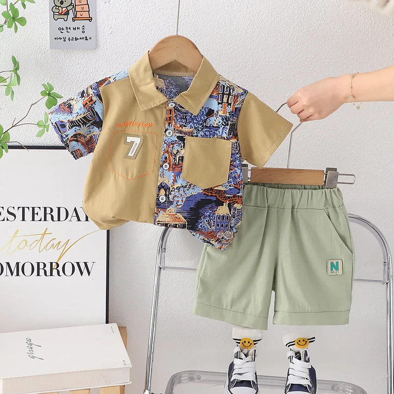 2024 Boutique Baby Boy Summer Sets Clothes for Kids Boys 2 To 3 Years Fashion Printed Short Sleeve Shirts Tops and Shorts Suits
2024 Boutique Baby Boy Summer Sets Clothes for Kids Boys 2 To 3 Years Fashion Printed Short Sleeve Shirts Tops and Shorts Suits