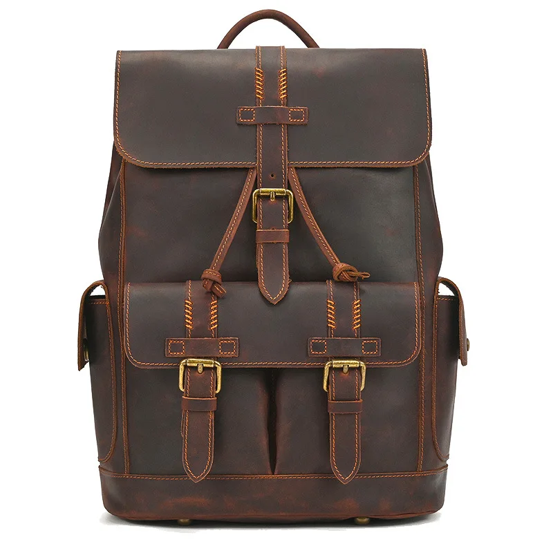 Personalized Crazy Horse Leather Backpack for Men and Women, Fashionable Bookbag for Casual and Travel
Personalized Crazy Horse Leather Backpack for Men and Women, Fashionable Bookbag for Casual and Travel
