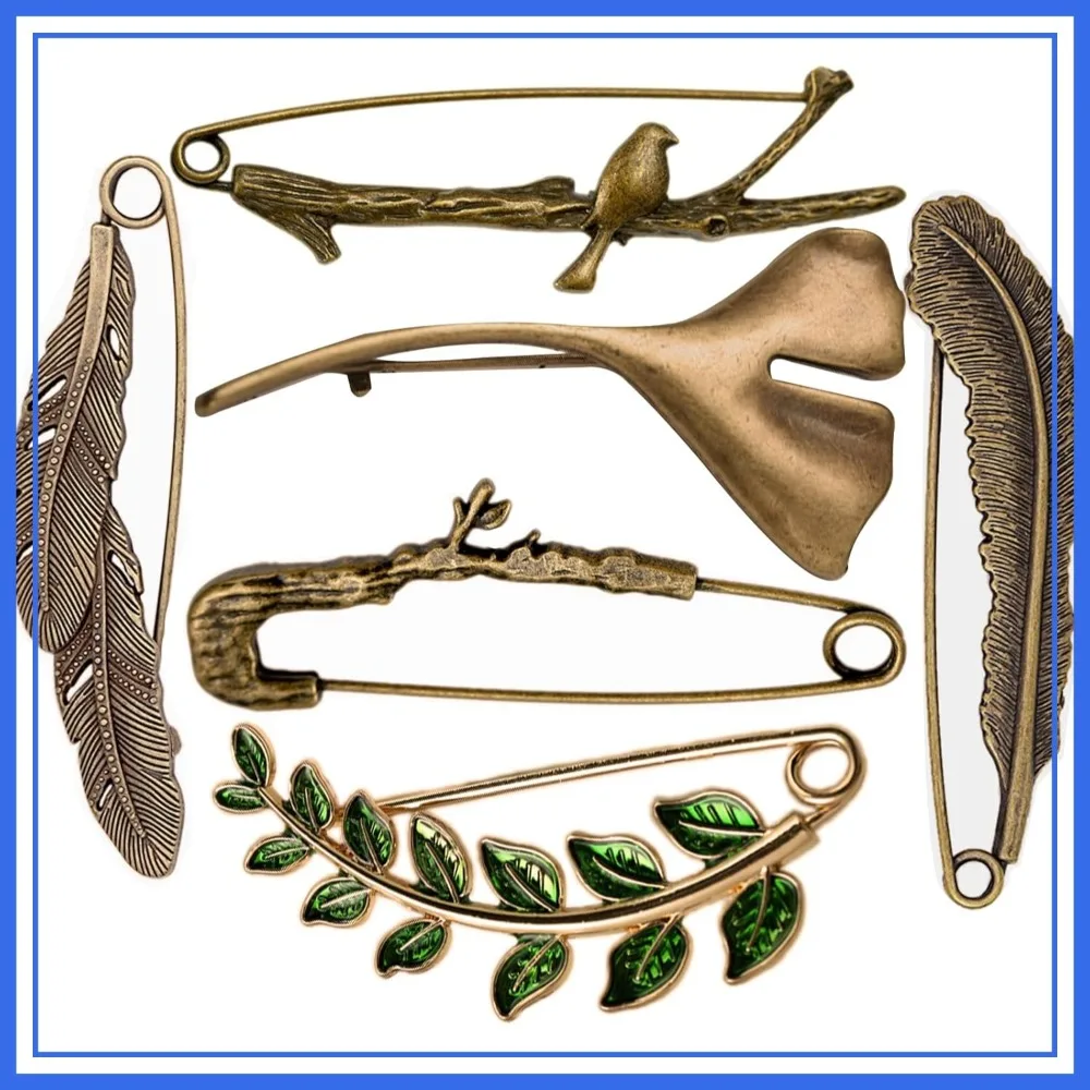 6PCS Extra Large Decorative Safety Pins for Clothing, Giant Retro Sweater Lapel Pins, Vintage Brooch Pins for Women (Bronze)
6PCS Extra Large Decorative Safety Pins for Clothing, Giant Retro Sweater Lapel Pins, Vintage Brooch Pins for Women (Bronze)