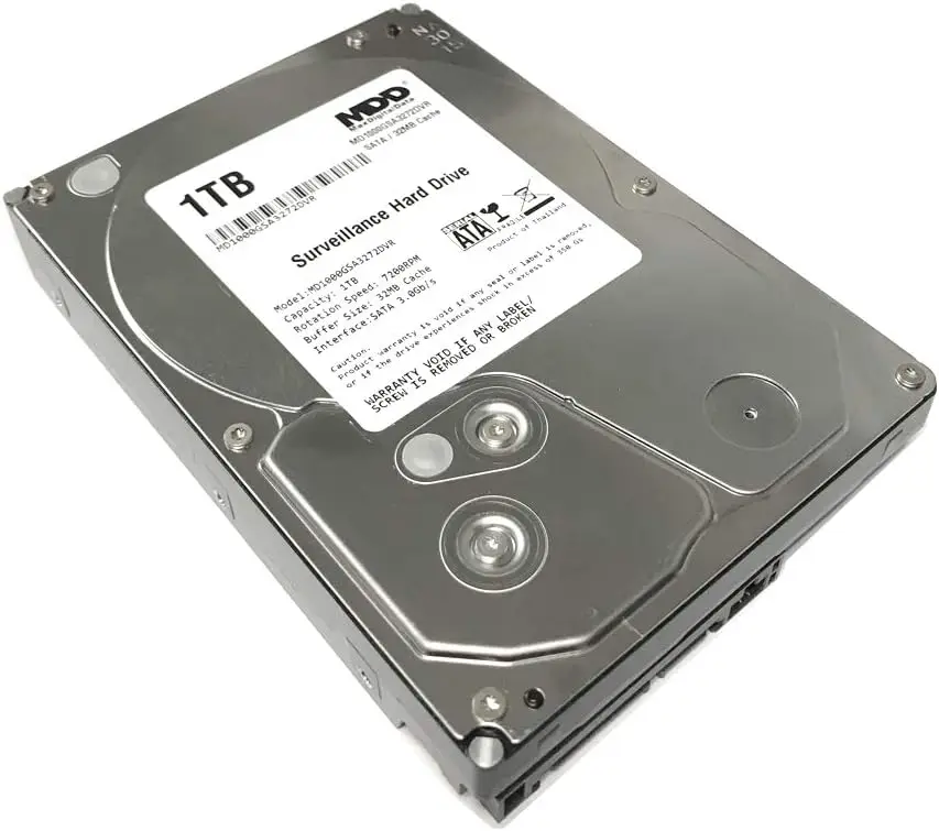 1TB Surveillance Hard Drive 7200RPM 32MB Cache SATA 3.0Gb/s for CCTV DVR - Renewed
1TB Surveillance Hard Drive 7200RPM 32MB Cache SATA 3.0Gb/s for CCTV DVR - Renewed