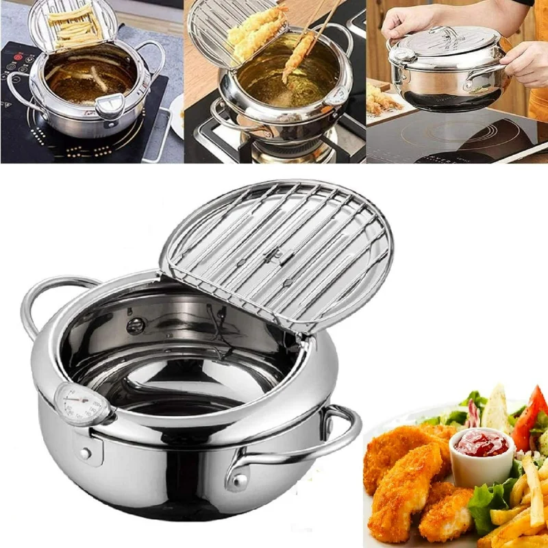 High Quality Japanese Style Nonstick Tempura Fryer Pan - Convenient, Efficient, and Versatile 20cm Size - Durable with Temperatu
High Quality Japanese Style Nonstick Tempura Fryer Pan - Convenient, Efficient, and Versatile 20cm Size - Durable with Temperatu