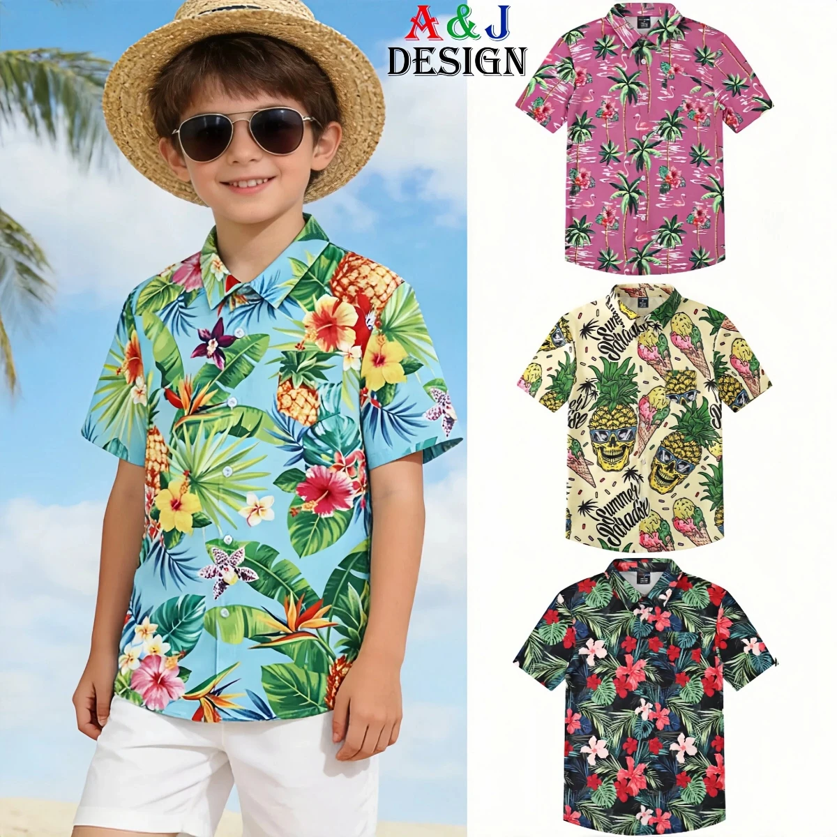 Boys Hawaiian Shirt Kids Summer Beach School Gift Casual Top Teenager Novelty Fashion Daily Holiday Birthday Tee
Boys Hawaiian Shirt Kids Summer Beach School Gift Casual Top Teenager Novelty Fashion Daily Holiday Birthday Tee