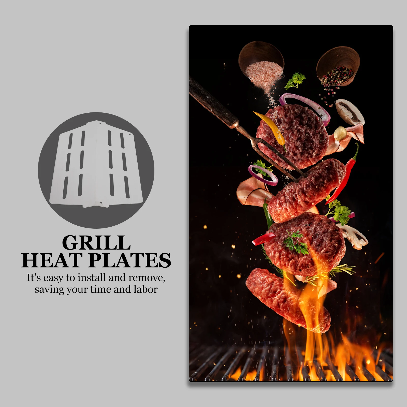 2pcs Premium Gas Grill Heat Plates Flame Tamer for BBQ Stove Insulation Boards Durable Heat Resistant Griddle Even Heating
2pcs Premium Gas Grill Heat Plates Flame Tamer for BBQ Stove Insulation Boards Durable Heat Resistant Griddle Even Heating