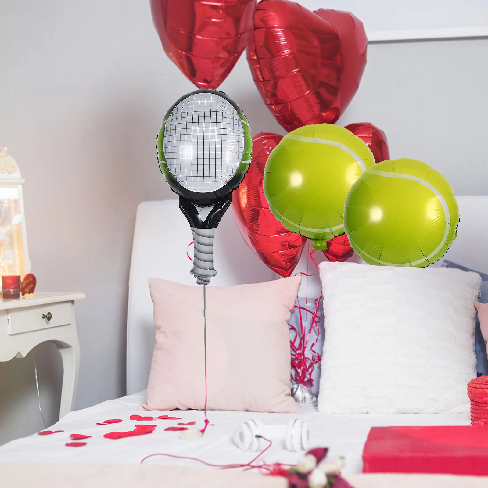 1 Set Tennis Racket Ball Aluminum Film Balloons For Birthday Party Decor Sports Themed Celebration Inflatable Balloon Supplies
1 Set Tennis Racket Ball Aluminum Film Balloons For Birthday Party Decor Sports Themed Celebration Inflatable Balloon Supplies