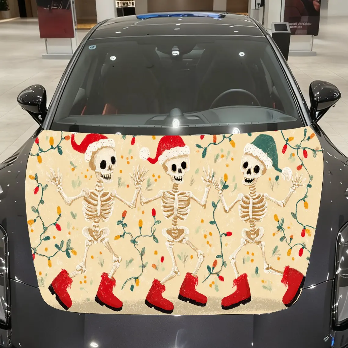 Holiday Skeleton Car Hood Sticker, Santa Hat & Red Boots Skeletons Car Hood Graphic for Christmas, Waterproof and Self-adhesive
Holiday Skeleton Car Hood Sticker, Santa Hat & Red Boots Skeletons Car Hood Graphic for Christmas, Waterproof and Self-adhesive