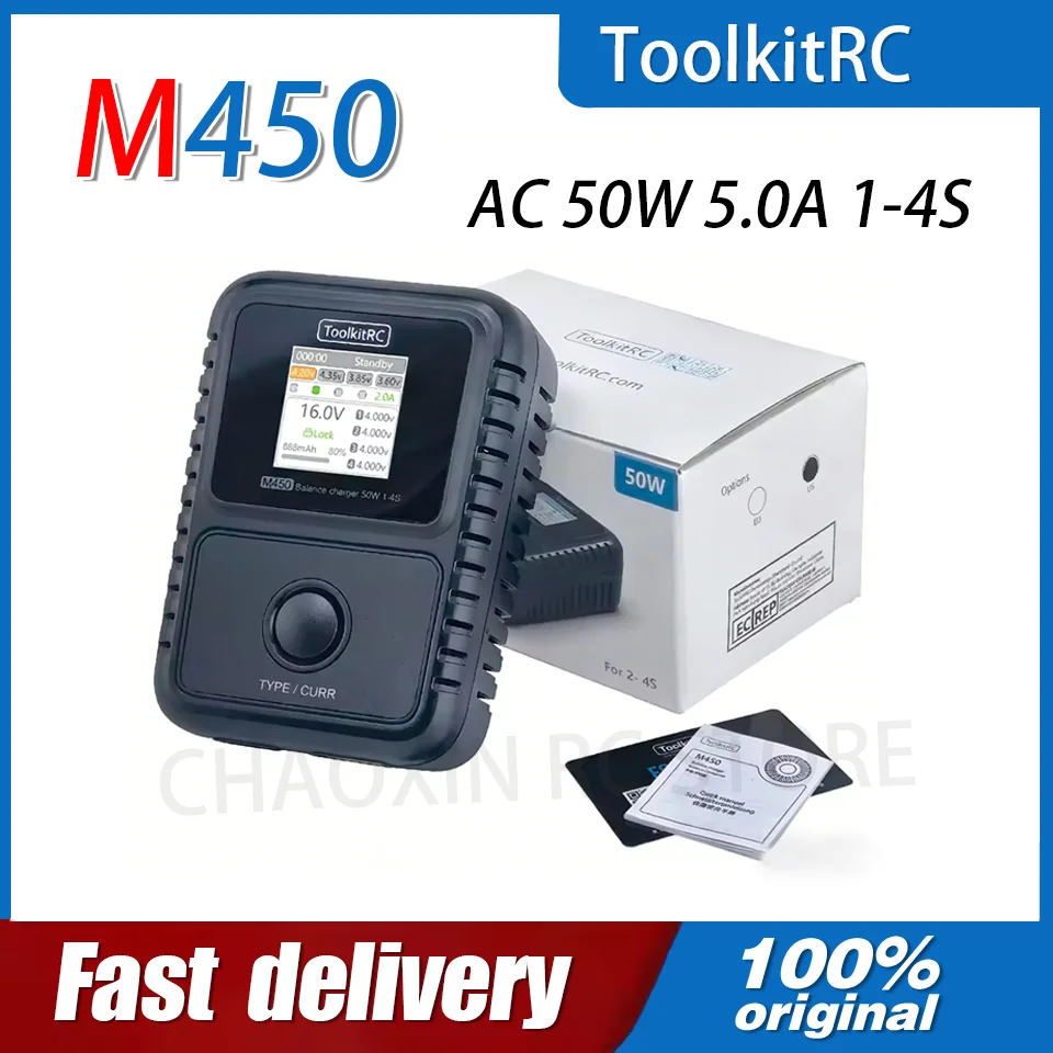 ToolkitRC M450 Smart Lipo Battery Charger Discharger AC 50W 2-4S Suitable For Remote Control Car Aircraft Toy Parts FPV Model
ToolkitRC M450 Smart Lipo Battery Charger Discharger AC 50W 2-4S Suitable For Remote Control Car Aircraft Toy Parts FPV Model