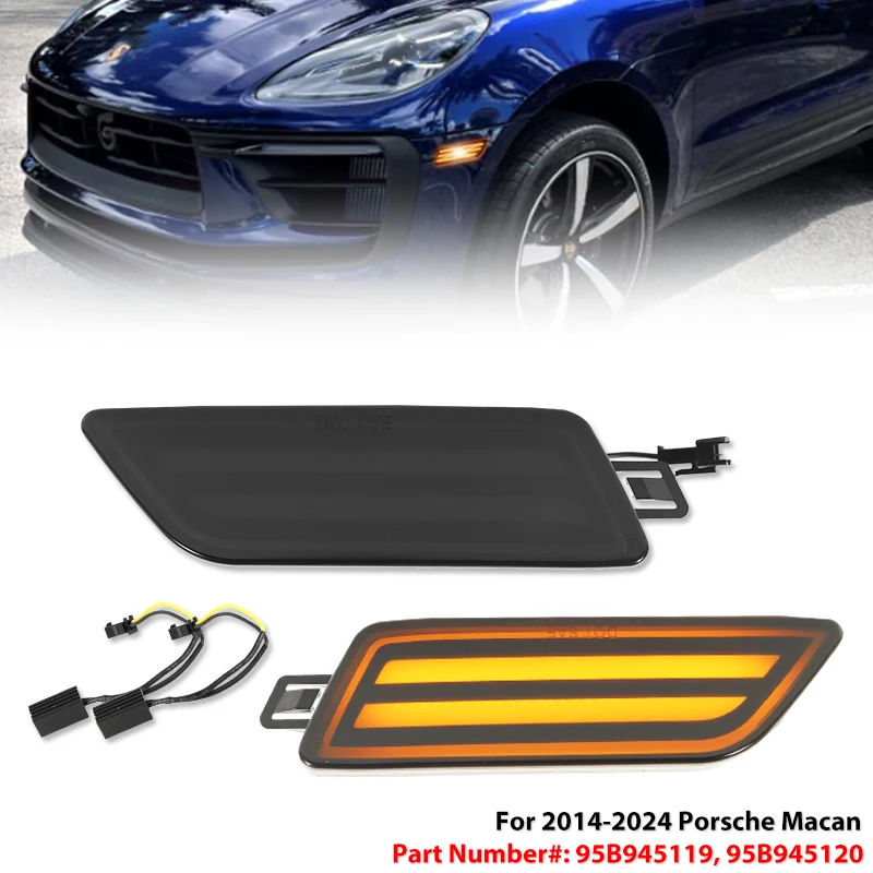2 шт. светодиодных боковых габаритных фонарей в европейском стиле, дымчатые, для Porsche Macan 2014-2021, лампы для расширителей арок, 95B-945-119, 95B-945-120
2 шт. светодиодных боковых габаритных фонарей в европейском стиле, дымчатые, для Porsche Macan 2014-2021, лампы для расширителей арок, 95B-945-119, 95B-945-120