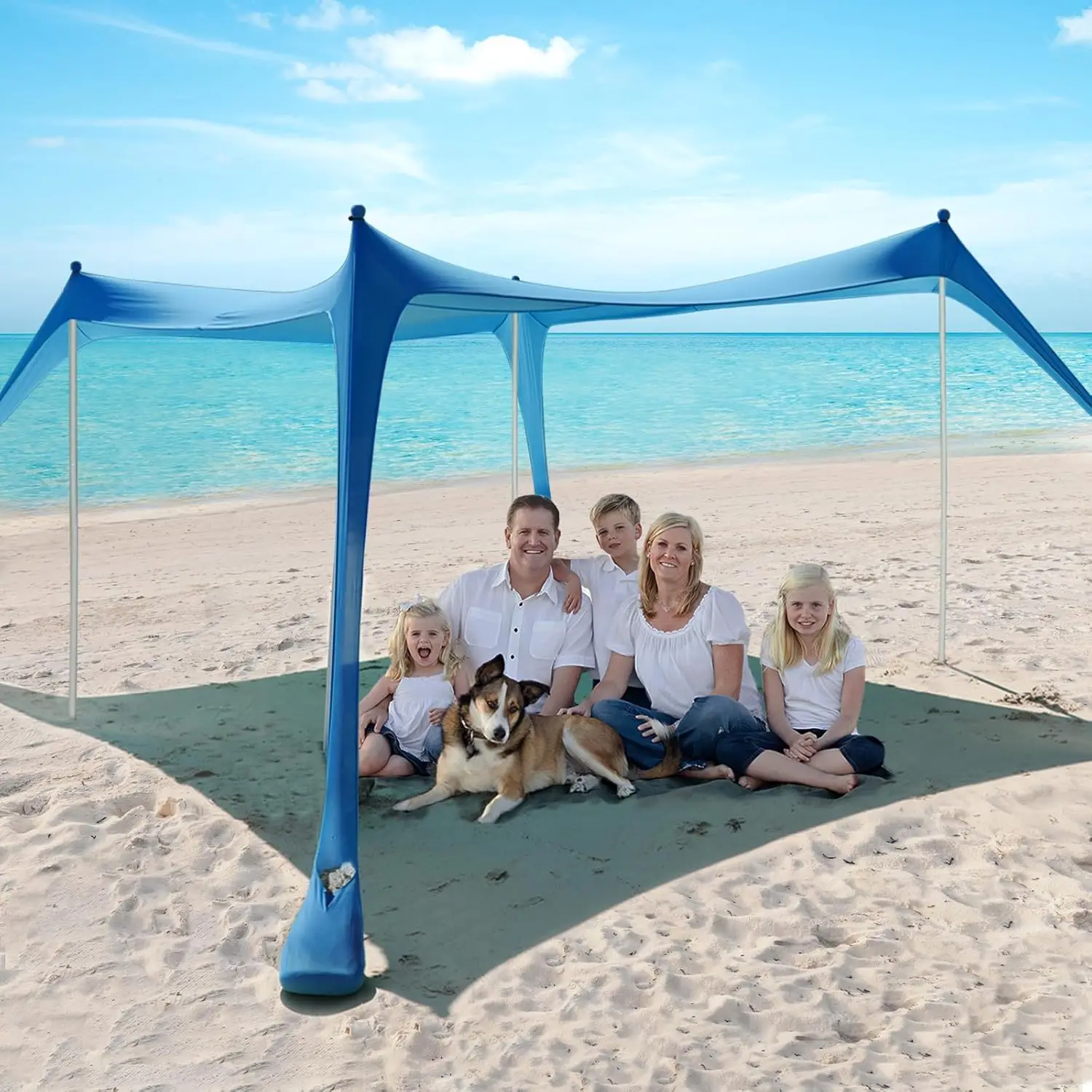 10x10 FT Beach Tent Canopy UPF50+ UV Protection with Sandbags & Poles for Camping
10x10 FT Beach Tent Canopy UPF50+ UV Protection with Sandbags & Poles for Camping