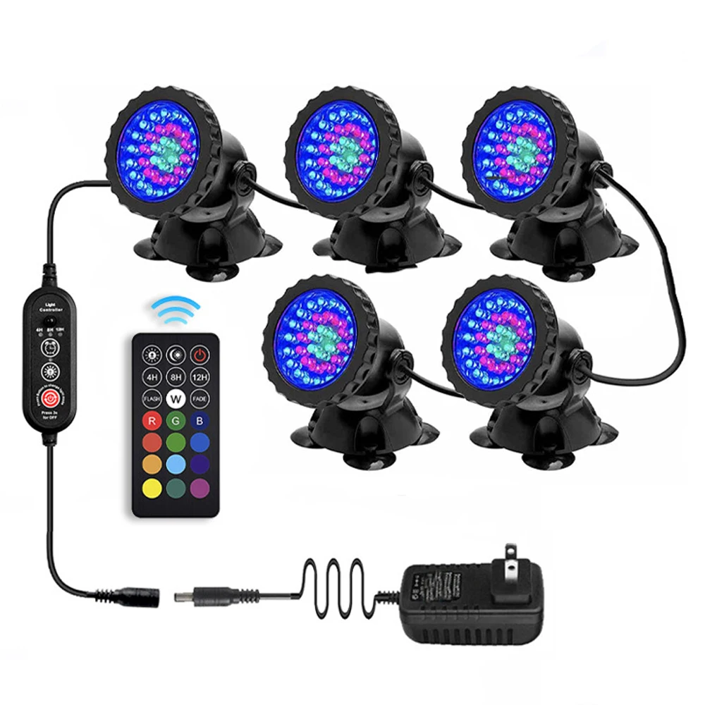 DC12V RGB LED Underwater Light Remote Timer Dimmable Swimming Pool Lamp For Garden Fountains Pond Tank Patio Landscape Spotlight
DC12V RGB LED Underwater Light Remote Timer Dimmable Swimming Pool Lamp For Garden Fountains Pond Tank Patio Landscape Spotlight