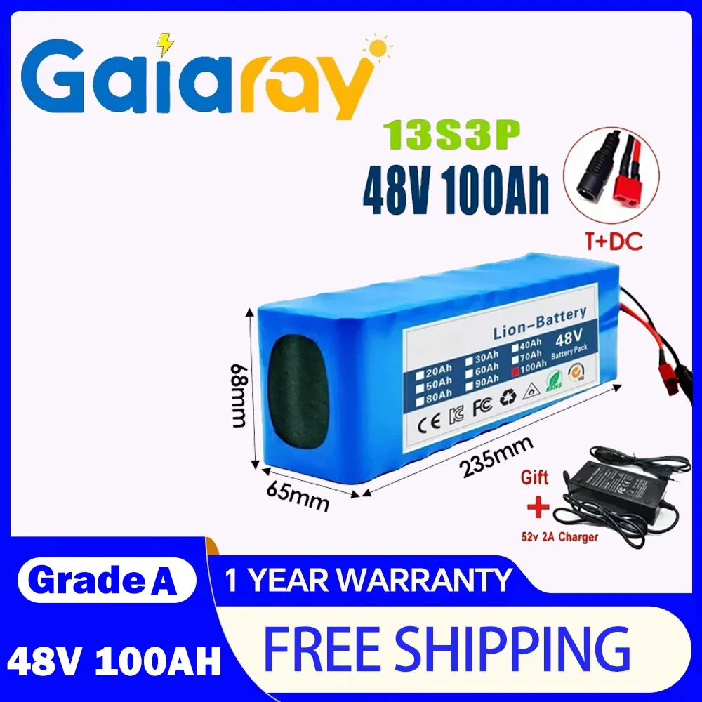 Gaiaray 2025 Новый литий-ионный аккумулятор 48 В 100 Ач 2000 Вт 13S3P DC/T подходит для двигателей 48 В с зарядным устройством BMS + 54,6 В
Gaiaray 2025 Новый литий-ионный аккумулятор 48 В 100 Ач 2000 Вт 13S3P DC/T подходит для двигателей 48 В с зарядным устройством BMS + 54,6 В