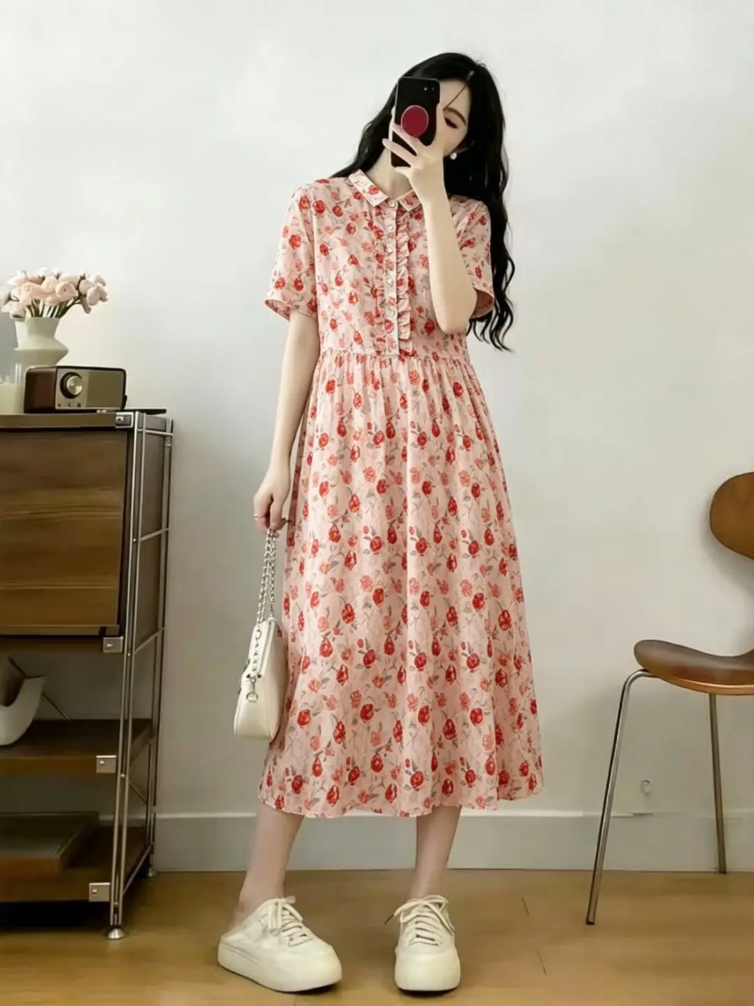 Korean Japanese Brand plus Size Dress Women's Summer Fashion Overhead Collar Midi Floral Skirt Artistic Style High Waist Shor...
Korean Japanese Brand plus Size Dress Women's Summer Fashion Overhead Collar Midi Floral Skirt Artistic Style High Waist Shor...