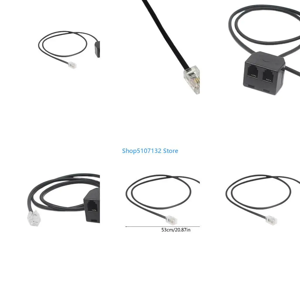 87HD Black 4P4C RJ9 Extension Cable Male to Dual Female Converter Adapter Extender
87HD Black 4P4C RJ9 Extension Cable Male to Dual Female Converter Adapter Extender