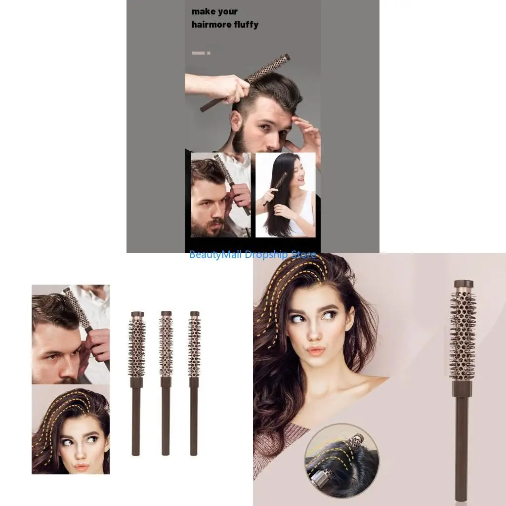 40JD 3 Pieces Small Round Brush Set for Blow Drying and Styling Short Hair with Soft Nylon Bristles for Women and Men
40JD 3 Pieces Small Round Brush Set for Blow Drying and Styling Short Hair with Soft Nylon Bristles for Women and Men