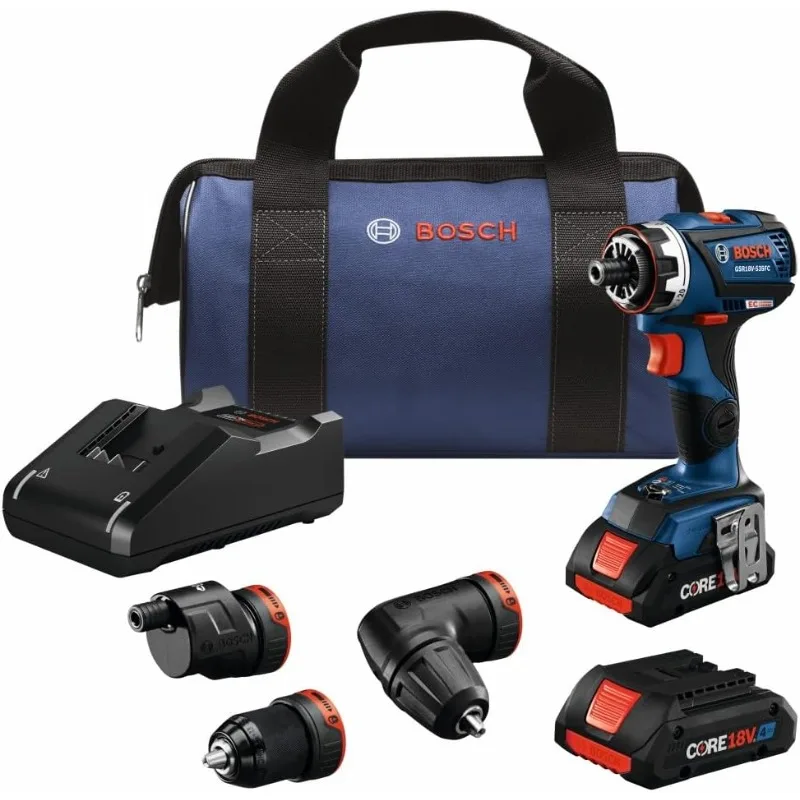 GSR18V-535FCB15 18V Drill/Driver with 5-In-1 Flexiclick® System and (1) CORE18V® 4 Ah Advanced Power Battery, Black Blue
GSR18V-535FCB15 18V Drill/Driver with 5-In-1 Flexiclick® System and (1) CORE18V® 4 Ah Advanced Power Battery, Black Blue