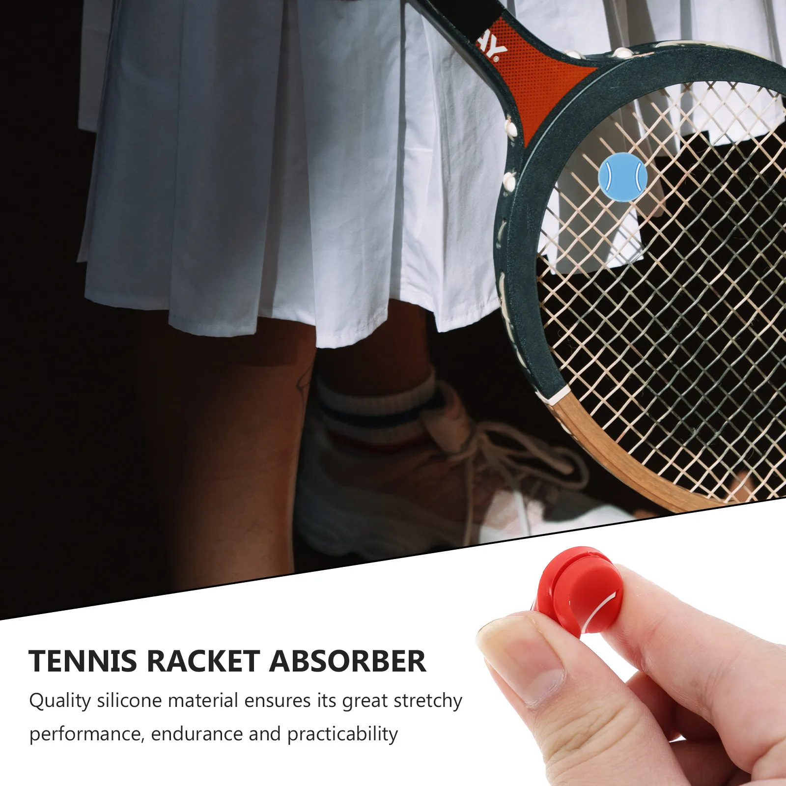 10Pcs Tennis Racket Vibration Dampeners Silicone Absorbers for Stability Easy Installation Enhance Control Comfort for Players
10Pcs Tennis Racket Vibration Dampeners Silicone Absorbers for Stability Easy Installation Enhance Control Comfort for Players