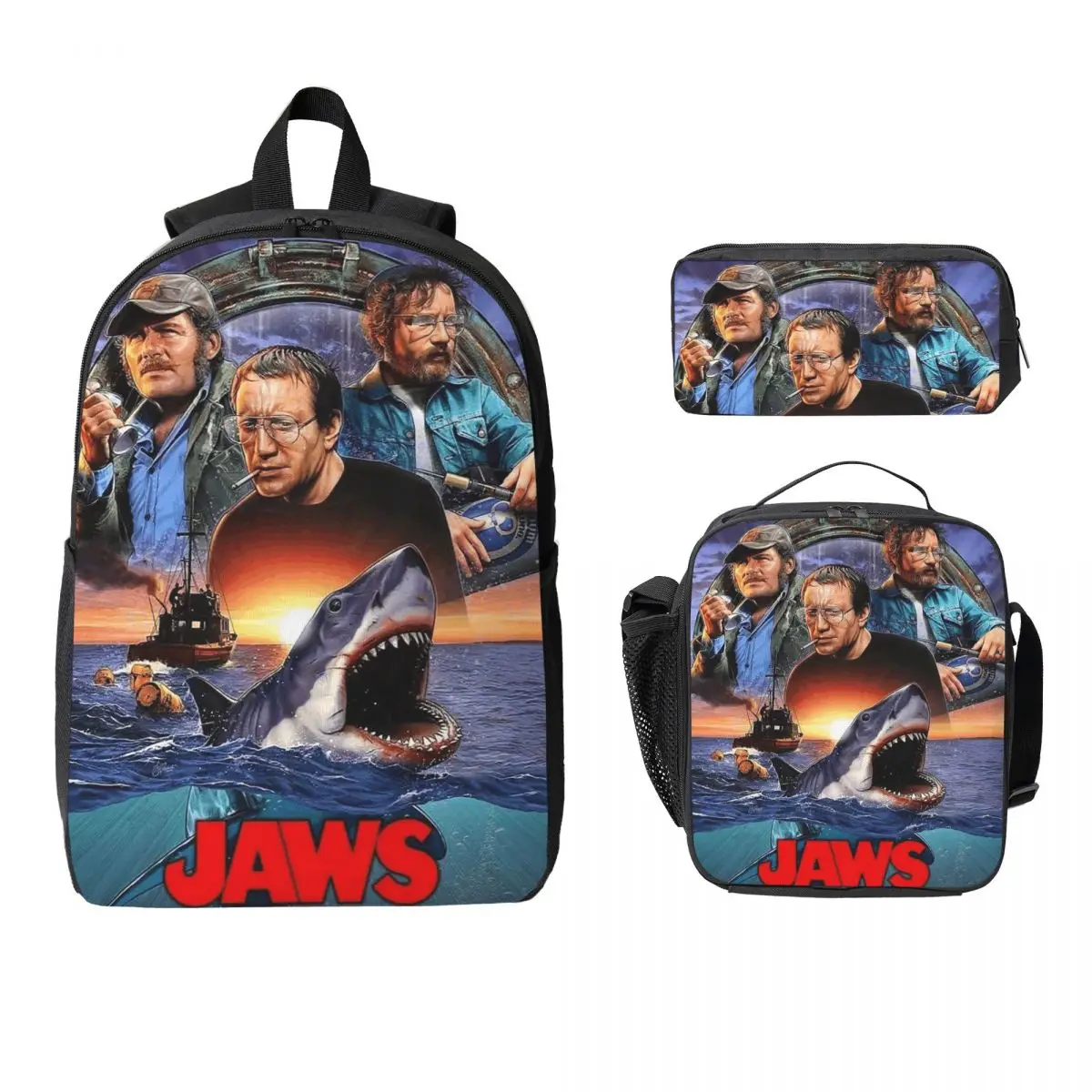 Jaws Horror Movie Backpack Student Boys Girls BookBag School Bag Laptop Shoulder Bags 3ps Insulated Lunch Bag Pencil Case
Jaws Horror Movie Backpack Student Boys Girls BookBag School Bag Laptop Shoulder Bags 3ps Insulated Lunch Bag Pencil Case