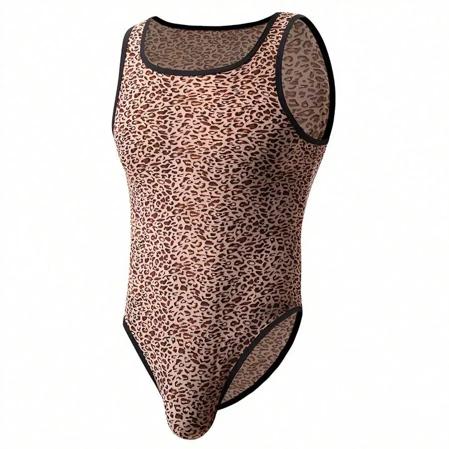 Mens Sleeveless Leopard Print Bodysuit Stretch Fit Summer Beachwear
Mens Sleeveless Leopard Print Bodysuit Stretch Fit Summer Beachwear