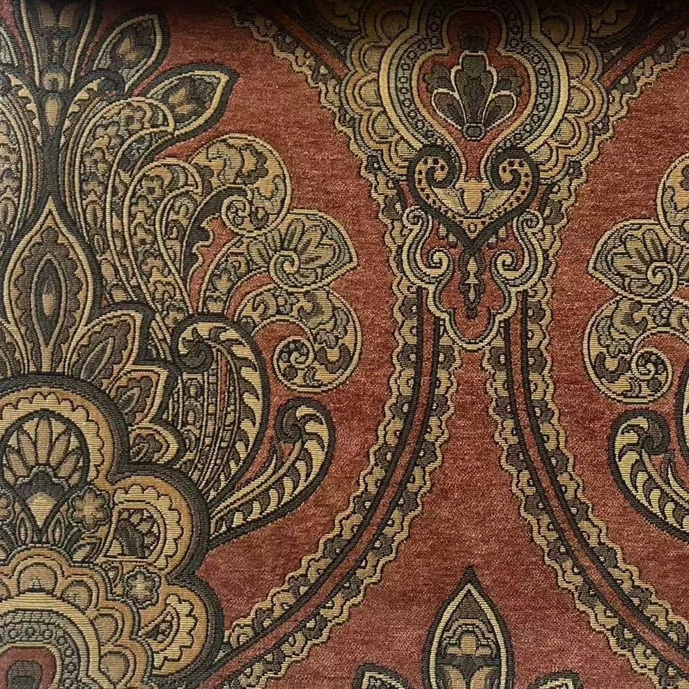 Deluxe Dark Red Jacquard Chenille Villas Hotel Home Decorative Sofa Curtain Upholstery Fabric 280cm Up the Roll Sell by Meter
Deluxe Dark Red Jacquard Chenille Villas Hotel Home Decorative Sofa Curtain Upholstery Fabric 280cm Up the Roll Sell by Meter