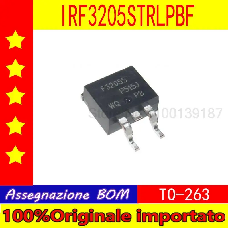 10pcs/lot IRF3205STRLPBF IRF3205SPBF F3205S TO263 N-channel field effect transistor 55V 110A 
10pcs/lot IRF3205STRLPBF IRF3205SPBF F3205S TO263 N-channel field effect transistor 55V 110A