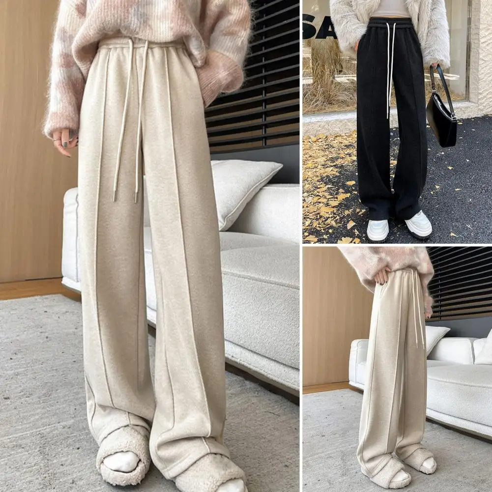 2025 Women Pants Loose Fit Pants Drawstring Waist Women's Wide Leg Drawstring Pants with Pockets Solid Color Long Trousers
2025 Women Pants Loose Fit Pants Drawstring Waist Women's Wide Leg Drawstring Pants with Pockets Solid Color Long Trousers