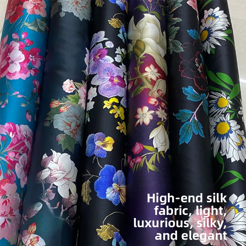 Elastic Silk Satin Fabric for Clothing Plant Floral Print Silk Skirt irt Material Casual Sle Home Fabric
Elastic Silk Satin Fabric for Clothing Plant Floral Print Silk Skirt irt Material Casual Sle Home Fabric