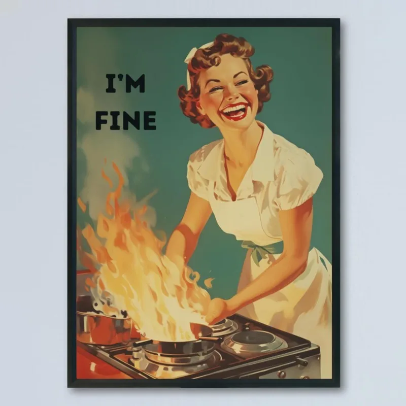 Vintage-Inspired Cartoon Kitchen Wall Art Retro 50s Cooking Housewife Poster, Frameless Canvas Print for, Kitchen Indoor Artwork
Vintage-Inspired Cartoon Kitchen Wall Art Retro 50s Cooking Housewife Poster, Frameless Canvas Print for, Kitchen Indoor Artwork