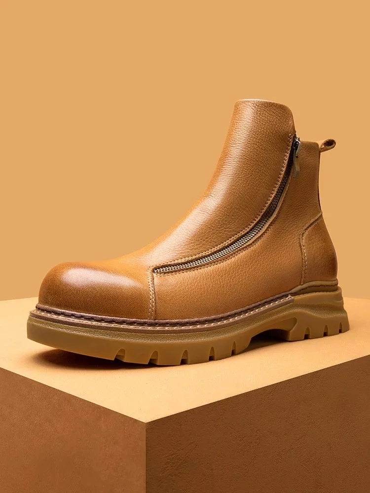 Very Cool Men's Soft Leather Zipper Trendy Ankle Boots British Young Man Thick Heel Height Increasing Shoes Us Size
Very Cool Men's Soft Leather Zipper Trendy Ankle Boots British Young Man Thick Heel Height Increasing Shoes Us Size
