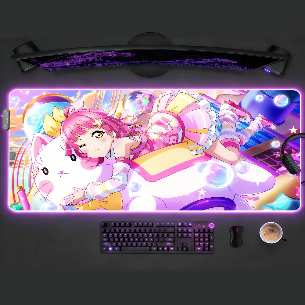 RGB Gaming Mouse Pad, Large LED Desk Mat, Anti-slip, Stitched Edges, Pink Anime Girl Print, Keyboard Pad for Gaming
RGB Gaming Mouse Pad, Large LED Desk Mat, Anti-slip, Stitched Edges, Pink Anime Girl Print, Keyboard Pad for Gaming